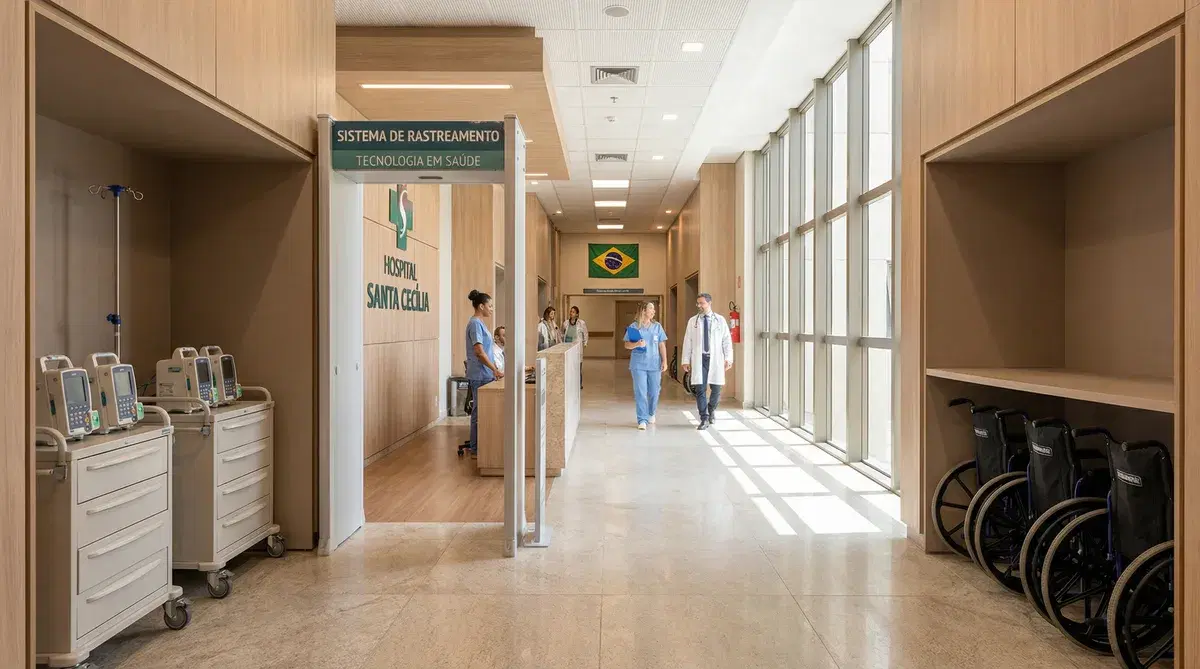 Hospital geriátrico com malha de antenas RFID integradas