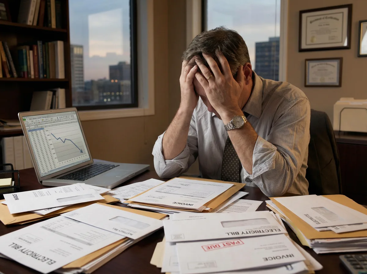 Empresa sobrecarregada com faturas de energia