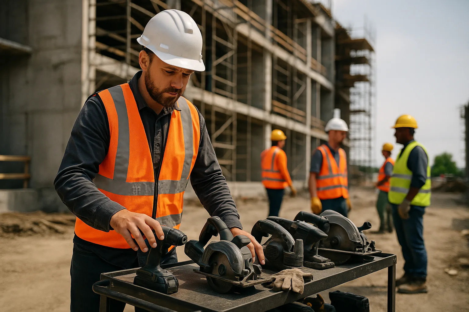 Canteiro de obras com conformidade NR-18