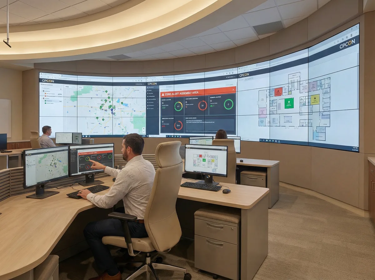 Central de monitoramento RTLS industrial