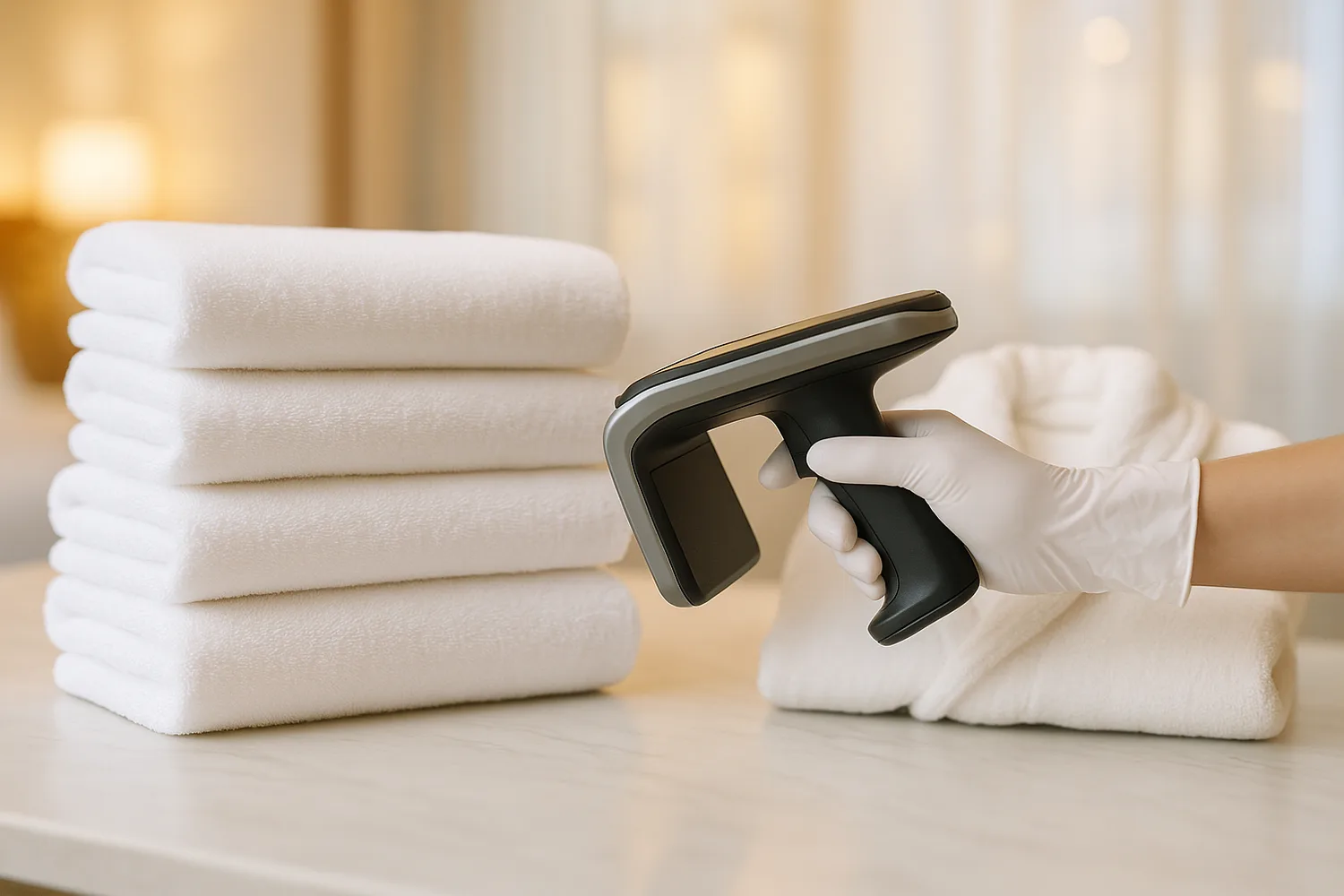 Enxoval de hotelaria com RFID